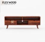 Onva sheesam wood Tv Unit for Home(honey finish) - Image 2