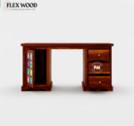 Boho Modern Wooden Study Table( honey finish) - Image 5