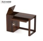 Nikin solid Wooden Study Table With Storage(walnut finish) - Image 5