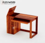 Nikin solid  Wooden Study Table With Storage(honey finish) - Image 4