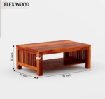 Aura solid wood Coffee Table for Home(honey finish) - Image 4