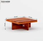 Aire sheesaam wood Coffee Table with stool for Home(honey finish) - Image 4