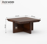 Reid solid wood Coffee Table  with 4 stool ( walnut finish) - Image 4