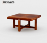 Arabia solid wood  Coffee Table with Stool(honey finish) - Image 4