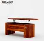 Silviya solid wood  Coffee Table (honey finish) - Image 4