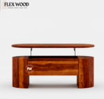 Silviya solid wood  Coffee Table (honey finish) - Image 2