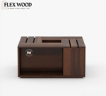 Lynon solid wood Coffee Table (walnut finish) - Image 2