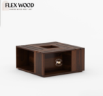 Lynon solid wood Coffee Table (walnut finish) - Image 3