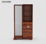 Cindy Wooden Dreesing Table with Storage(honey finish) - Image 2