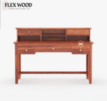 Areold  solid Wood Study Table with Drawer (honey finish) - Image 6
