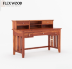 Areold  solid Wood Study Table with Drawer (honey finish) - Image 3