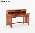 Areold  solid Wood Study Table with Drawer (honey finish) - Image 4