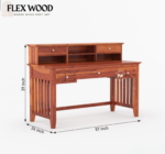 Areold  solid Wood Study Table with Drawer (honey finish) - Image 5