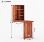 Holder Wall mount folding  Study Table(honey finish) - Image 5