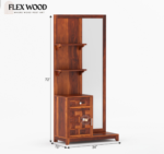 Morse Wooden Dreesing Table with Drawer Cabinet(honey finish) - Image 5