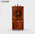 Vmita solid wood Temple for home with Cabinet( honey finish) - Image 2