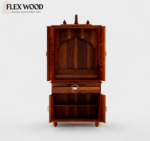 Vmita solid wood Temple for home with Cabinet( honey finish) - Image 5