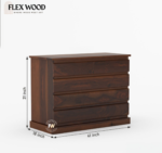 Florian Wooden Modern Chest Of Drawers for Walnut - Image 4