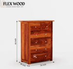 Gavin Wooden Honey Modern Chest Of Drawers(honey finish) - Image 5