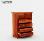 Gavin Wooden Honey Modern Chest Of Drawers(honey finish) - Image 4