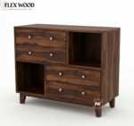 Roc Wooden Modern Chest Of Drawers for (Walnut finish) - Image 3