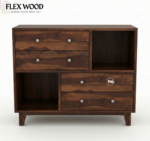 Roc Wooden Modern Chest Of Drawers for (Walnut finish) - Image 2