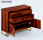 Jett Wooden Modern Chest Of Drawers For Home(honey finish) - Image 5