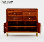 Jett Wooden Modern Chest Of Drawers For Home(honey finish) - Image 4
