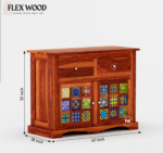 Boho cabinet and sidebord (honey finish) - Image 5