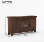 Adolph cabinet and sideborad(walnut finish) - Image 5