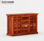 Elephant Modern Cabinet for Storage(honey finish) - Image 3