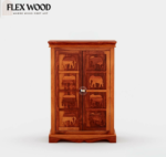Elephant Wooden Modern Cabinet for Storage( honey finish) - Image 2