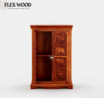 Elephant Wooden Modern Cabinet for Storage( honey finish) - Image 4