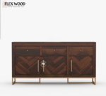 Jett cabinet and sideboard (walnut finish) - Image 2