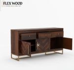 Jett cabinet and sideboard (walnut finish) - Image 4