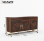 Jett cabinet and sideboard (walnut finish) - Image 5