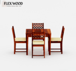 Cambery solid wood Dining Table with chair for dining room(honey finish) - Image 2