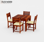 Cambery solid wood Dining Table with chair for dining room(honey finish) - Image 4