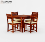 Cambery solid wood Dining Table with chair for dining room(honey finish) - Image 3