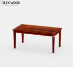 Alex cane  Dining Table 6 seater with chair(honey finish) - Image 3