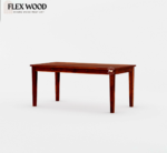 Alex cane  Dining Table 6 seater with chair(honey finish) - Image 4