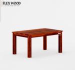 Janto solid wood Dining Table with chair for dining room( honey finish) - Image 5
