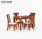 Tofie  Solid wood Dining Table with chair for dining room(honey finish) - Image 3
