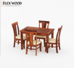 Tofie  Solid wood Dining Table with chair for dining room(honey finish) - Image 4