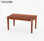 Tofie solid wood Dining Table with chair for dining room( honey finish) - Image 4