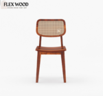 Alex cane  Dining Table 6 seater with chair(honey finish) - Image 7
