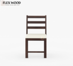 Aron Solid wood Dining Table 4 seater with chair(walnut finish) - Image 5