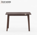 Aron Solid wood Dining Table 4 seater with chair(walnut finish) - Image 3