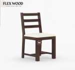 Aron Solid wood Dining Table 4 seater with chair(walnut finish) - Image 6