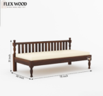 Tunop divan with mattress (walnut finish) - Image 4